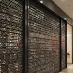 Roller shutter doors installed inside a shopping mall by Expert Garage Doors.